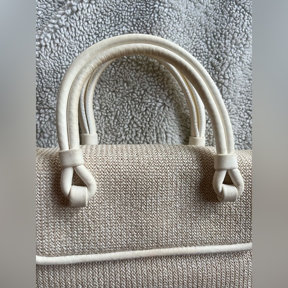 SOLDSOLDSOLDMaryam Nassir Zadeh Lune bag in cream leather and fabric - Picture 15 of 16